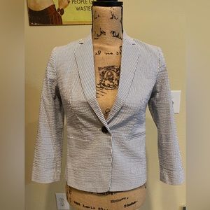 Ann Taylor Seersucker Blazer.